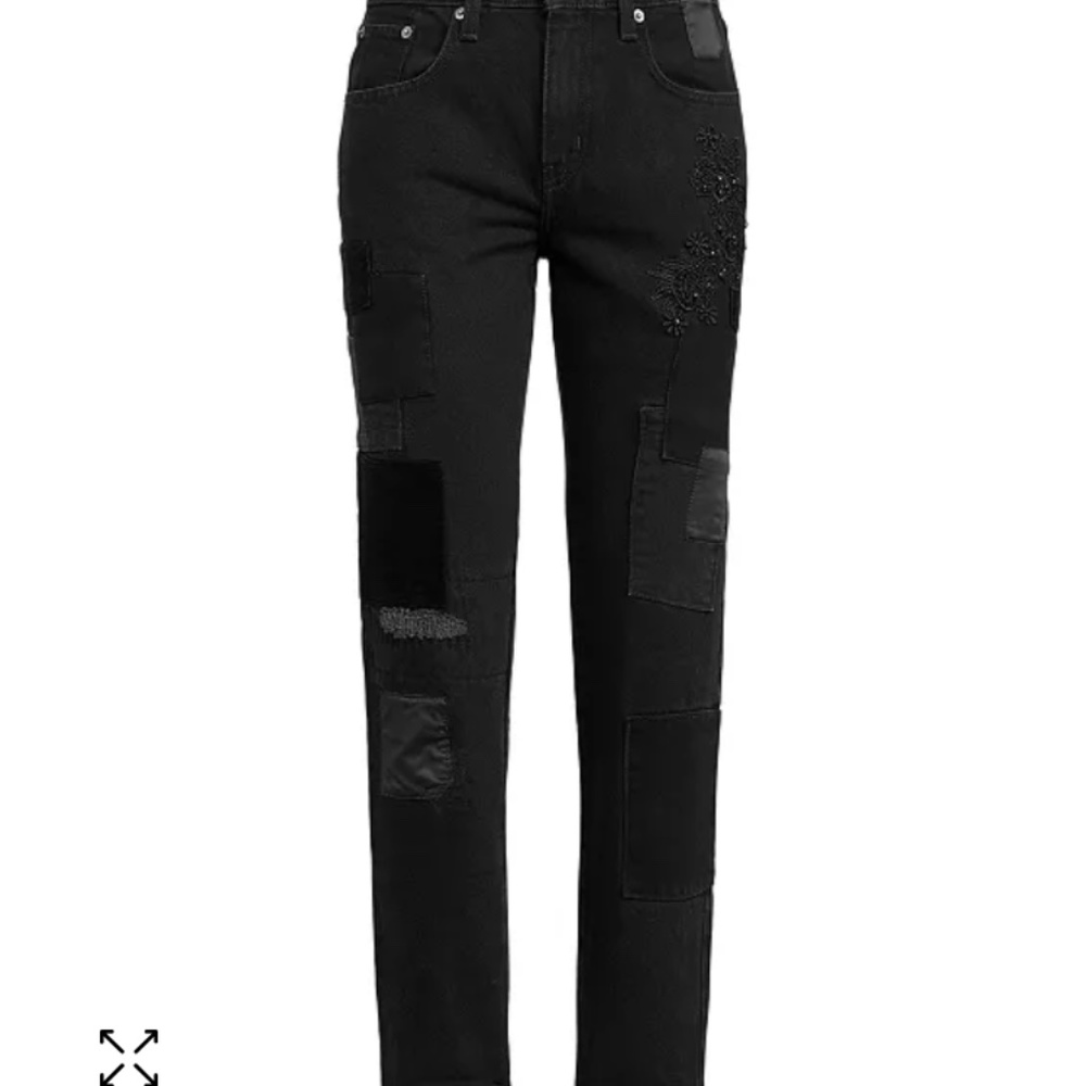 NWT LAUREN RALPH LAUREN Patchwork Relaxed Tapered Jeans - Size 8